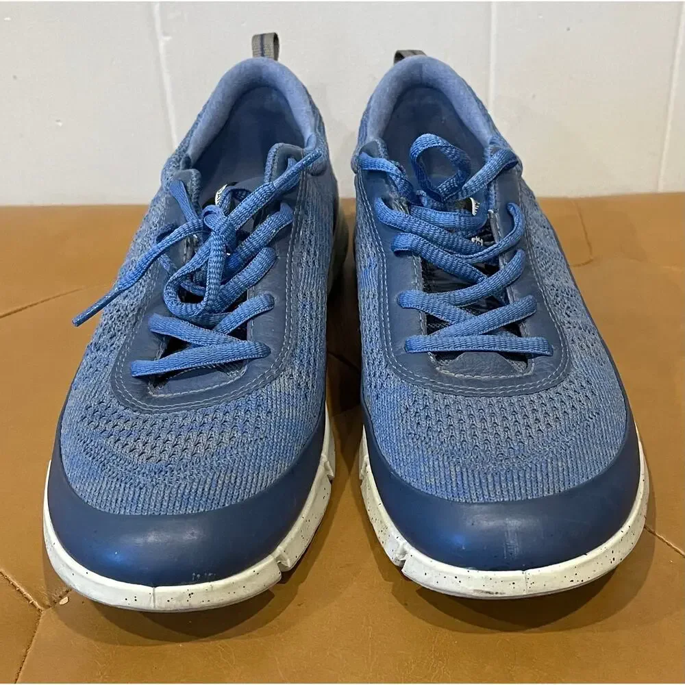 Ecco Womens Danish Design Blue‎ Flyknit Comfort Sneakers Size 40 US 9